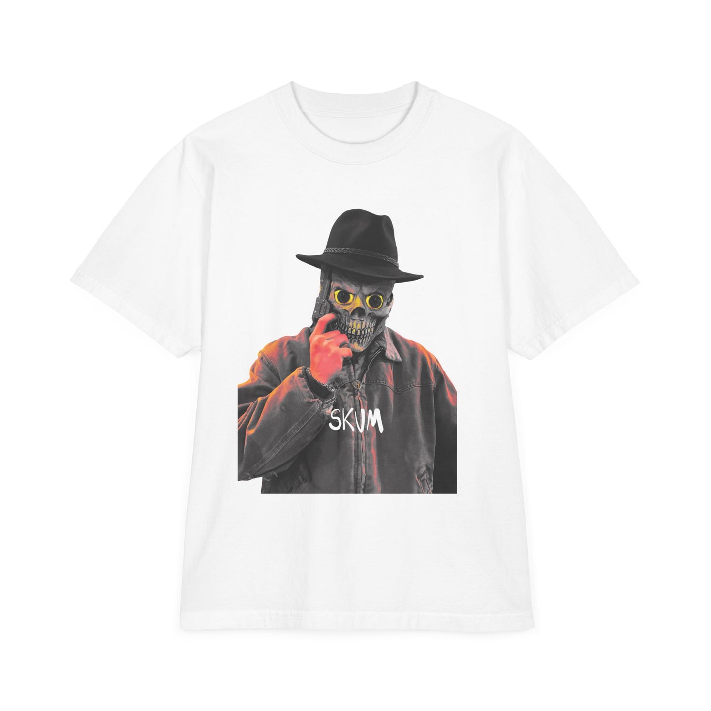 Gunslinger Skeleton Oversized Drop Shoulder Shirt
