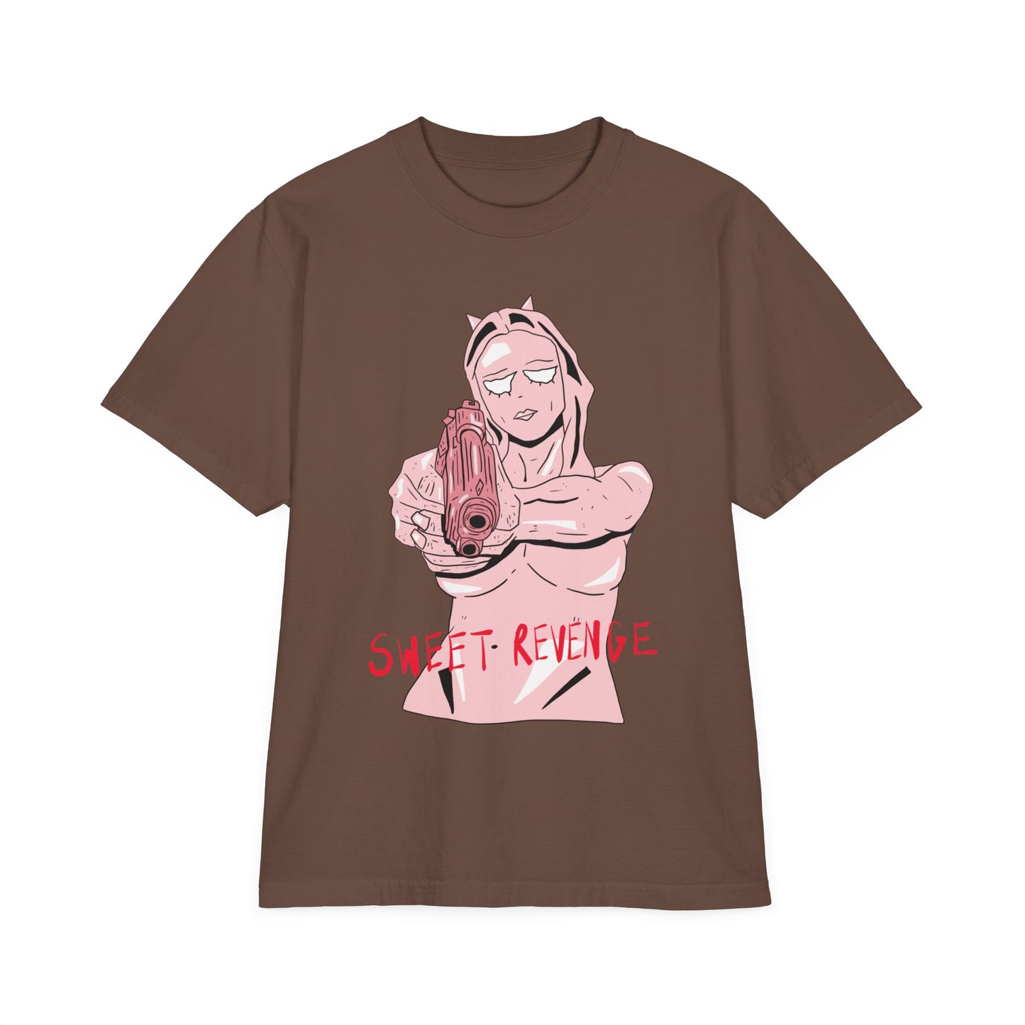 Sweet Revenge Oversized Drop Shoulder Shirt Pink Version