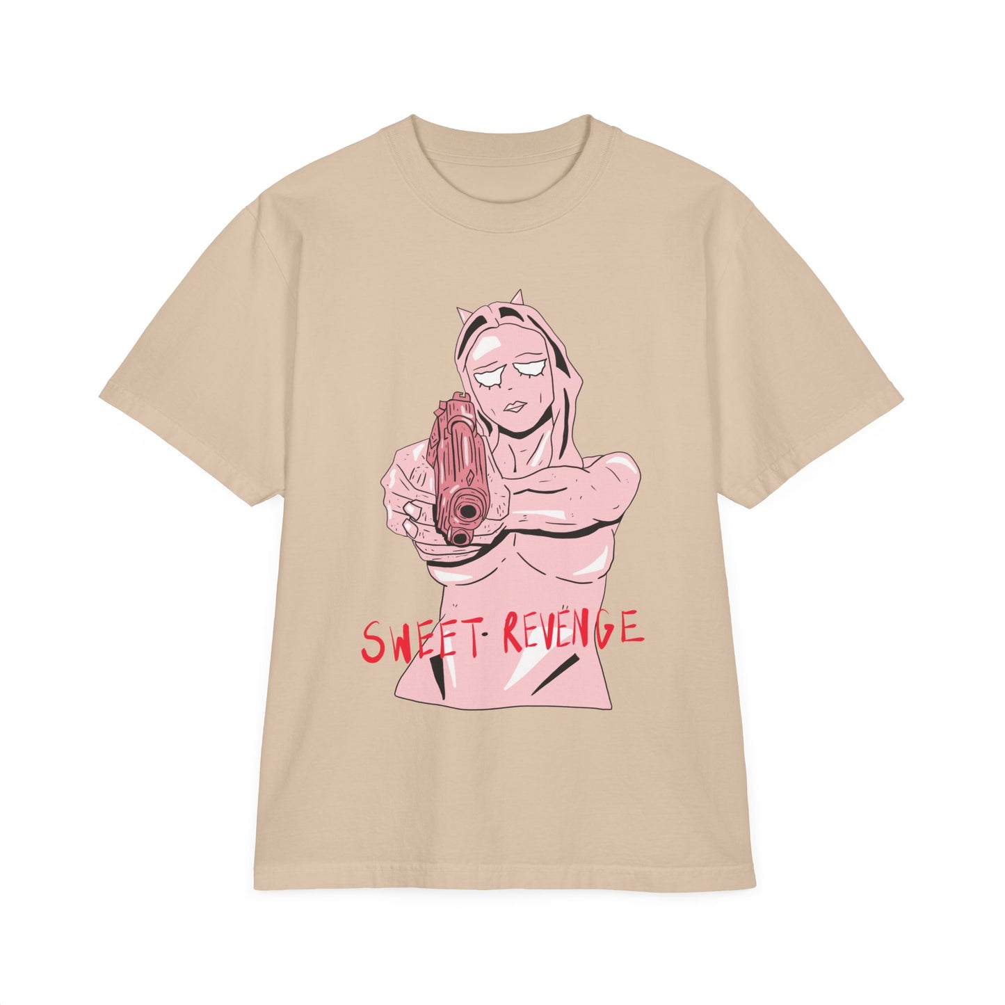 Sweet Revenge Oversized Drop Shoulder Shirt Pink Version