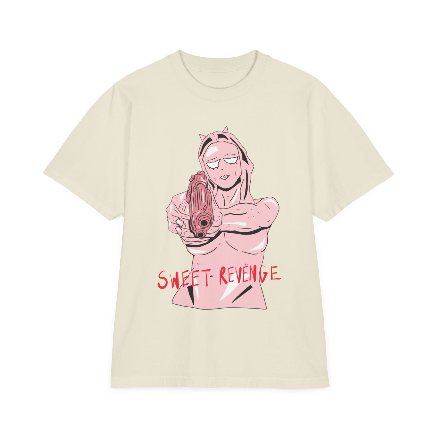 Sweet Revenge Oversized Drop Shoulder Shirt Pink Version