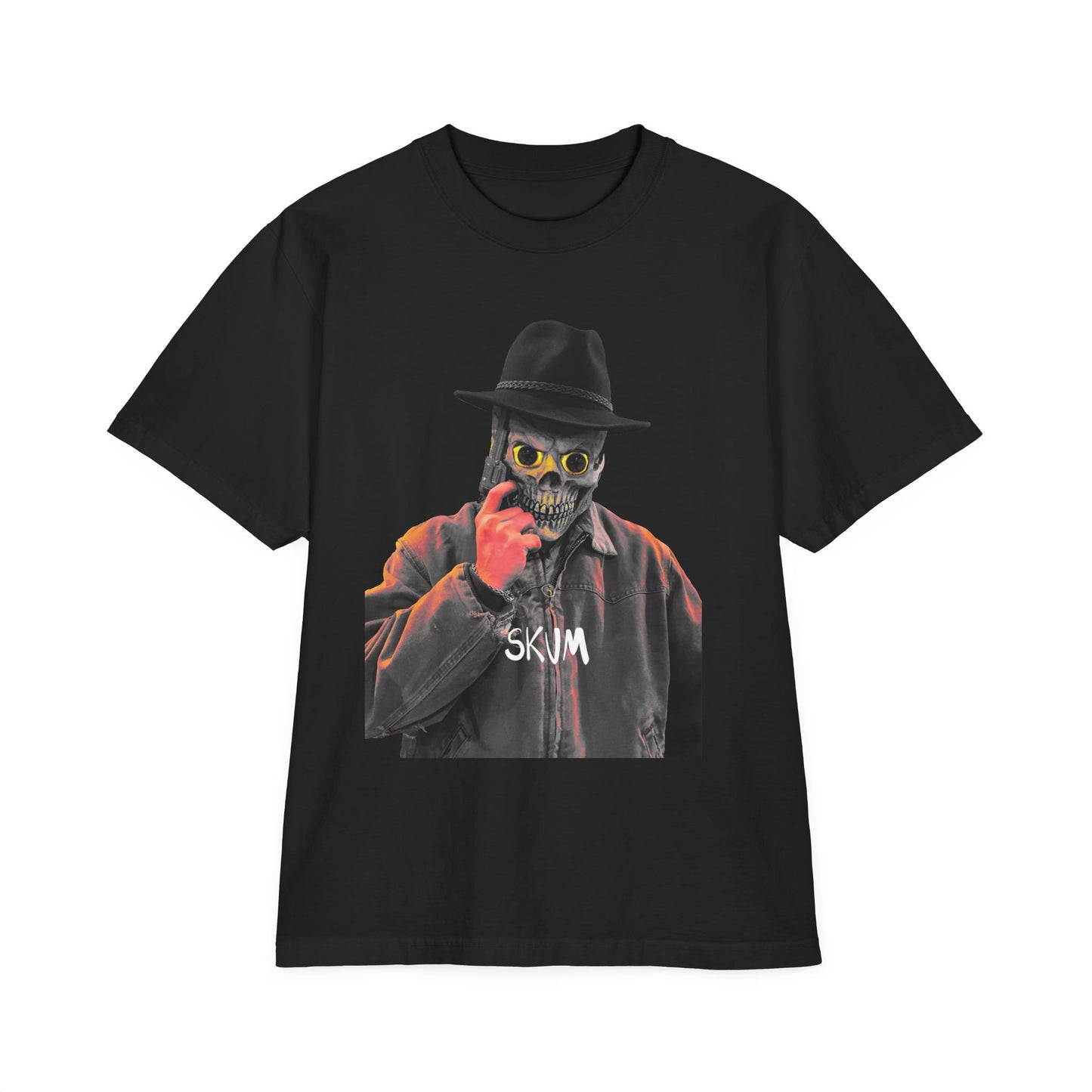 Gunslinger Skeleton Oversized Drop Shoulder Shirt
