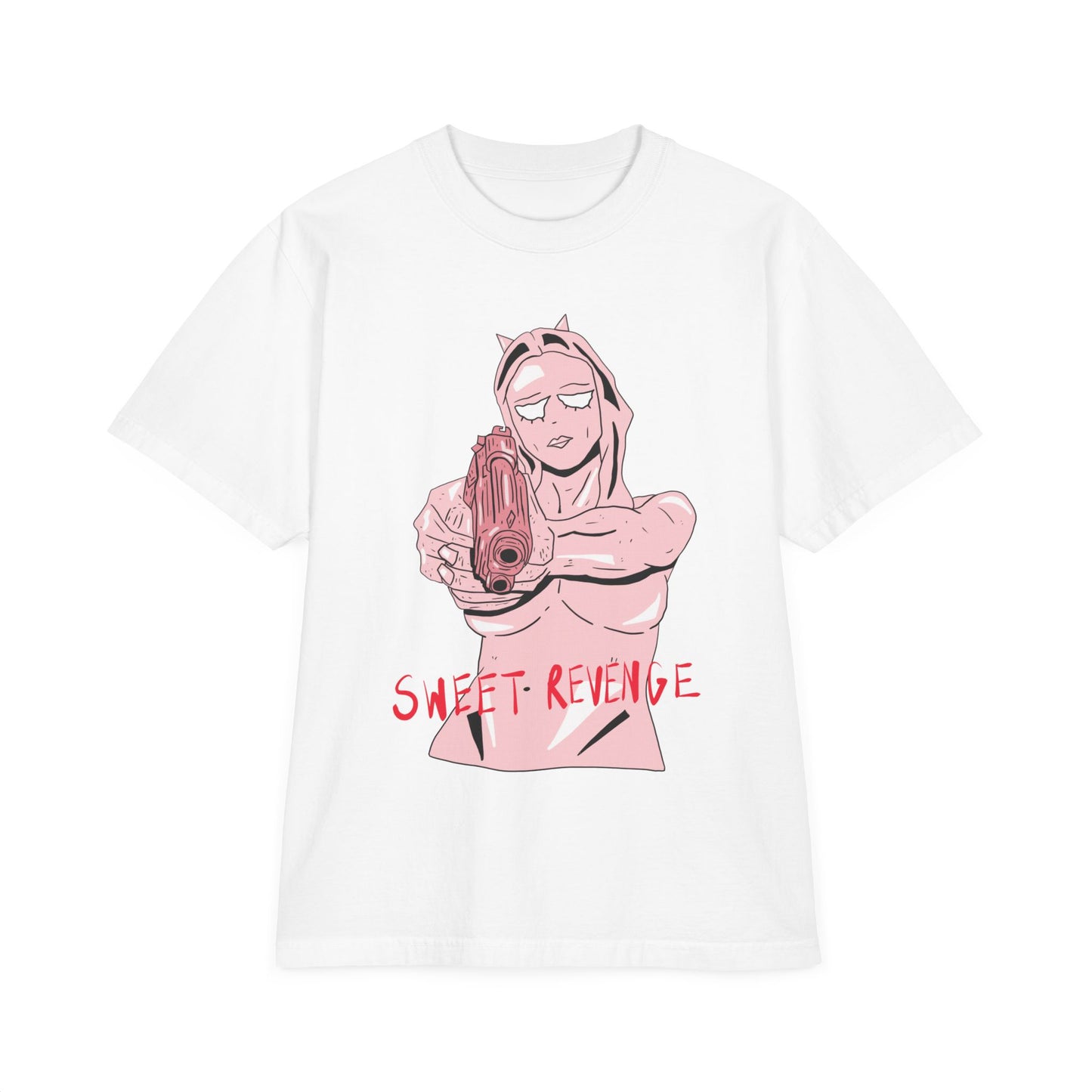 Sweet Revenge Oversized Drop Shoulder Shirt Pink Version