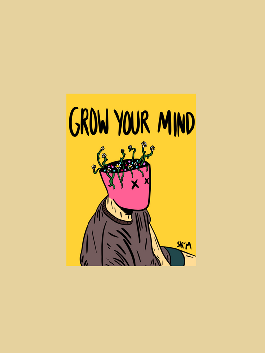 Limited Edition 4 x 3 “Grow Your Mind “ Stickers